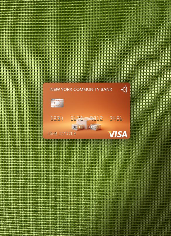 Download USA New York Community Bank visa card photolook front Photoshop template